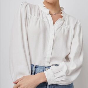 Rails white ruffle blouse